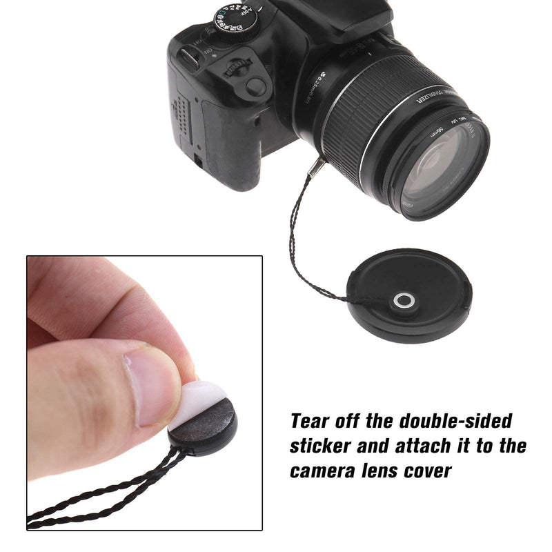 6Pcs Elastic Lens Cap Keeper Lens Cover Prevent Lens Cap Lost Compatible with DSLR and SLR Front Lens Cap 9 Inch