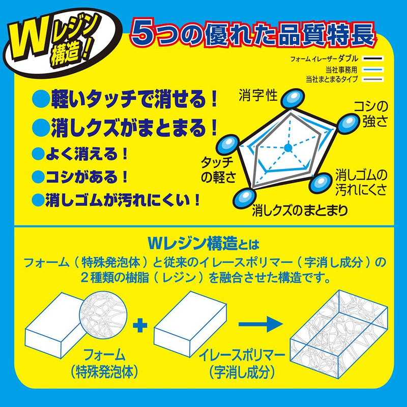 Sakura Color Foam Eraser W 5P RFW100-5P