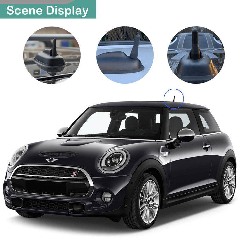 [AUSTRALIA] - Anina 2.5 Inch Stubby Antenna Mast Compatible with 1998-2019 Mini Cooper/Countryman BMW Z3/Z4/128i VW Polo/Golf AM/FM Radio Antenna Car Wash Proof 
