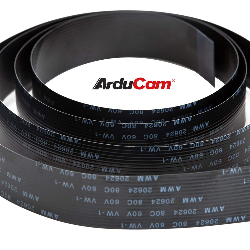 Pi Camera Cable, Arducam Octoprint Octopi Webcam, Monitor 3D Printer, 3.28FT/100CM Long Extension Flex Ribbon Cable for Raspberry Pi, Black 3.28ft, black
