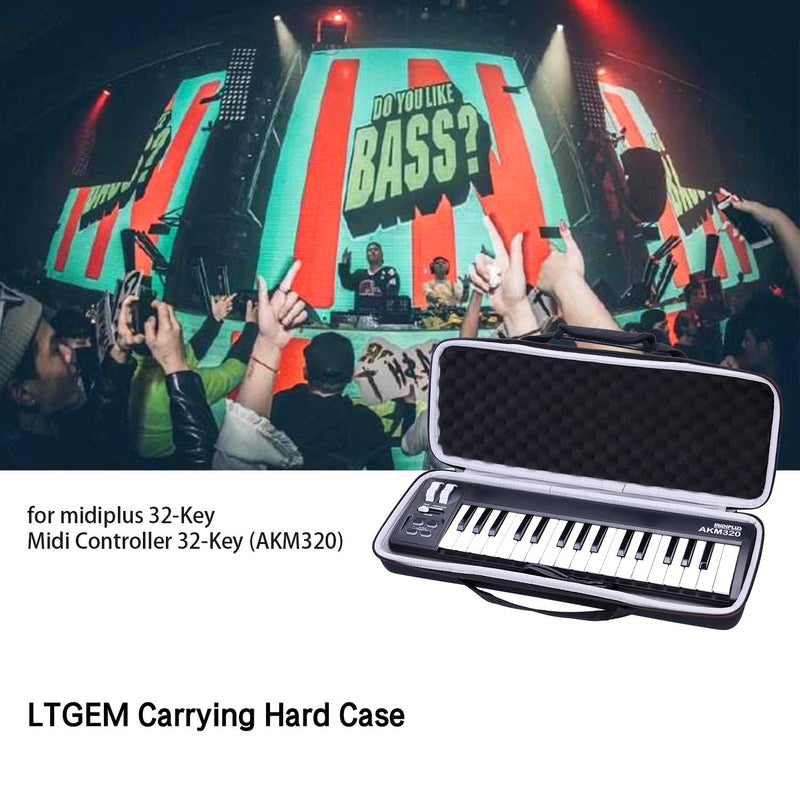 LTGEM EVA Hard Case for midiplus 32-Key Midi Controller 32-Key (AKM320) - Travel Protective Carrying Storage Bag