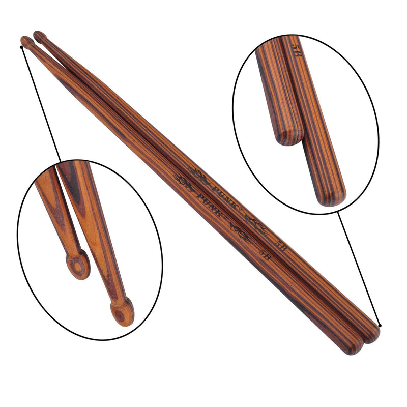 5B Wooden Drum Sticks Hard Maple Drumsticks Accessories Percussion Instruments 1Pair-5B Hard Maple