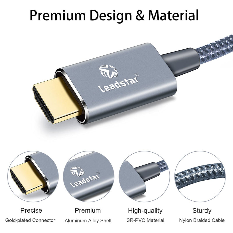 HDMI Cable 4K 40 Foot, 18Gbps High Speed HDMI 2.0 Cable HDCP 2.2 HDR 3D 1080P 28AWG Ethernet-Braided HDMI Cord-Audio Return(ARC) for Monitor Xbox PS5 PS3/4 Roku Fire TV Samsung LG etc 40 feet