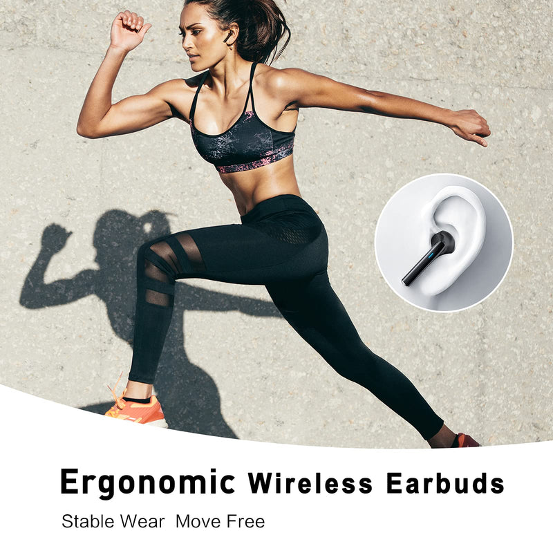 Wireless Earbuds,Inphic Wireless Headphones with Microphone,IPX7 Waterproof Bluetooth Headphones with Charging case,Long Playtime Wireless Earphones,Bluetooth Earbuds for Sports/Leisure