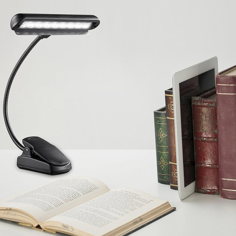 Vshinic music stand light,music stand led light clip on, piano light 9 LED Book Lights Adjustable Neck Reading Light Desk Lamp