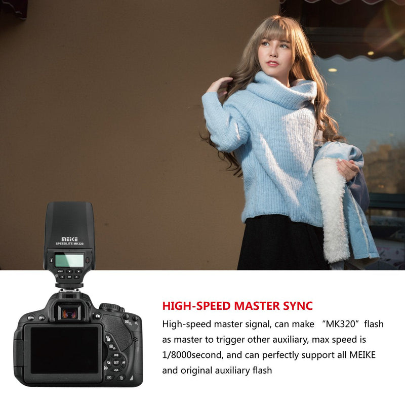 [AUSTRALIA] - MEIKE MK-320C Speedlite Flash TTL Fit Canon Mirrorless DSLR Hot Shoe Camera 1D Mark Series 1DS Series 5D Mark II 5D Mark III 5D 6D 7D 7D Mark II 50D 60D 70D 100D 550D 600D 700D 1000D 1100D etc 