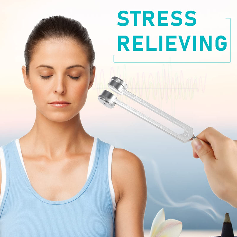 [AUSTRALIA] - Tuning Fork Set (128Hz, 256Hz, 512Hz) of 3 Pack, Tuning Forks with Reflex Hammer for Chakra/Healing/Medical/Sound Therapy/DNA Repair, Gift for Buddhists Yoga Teacher 