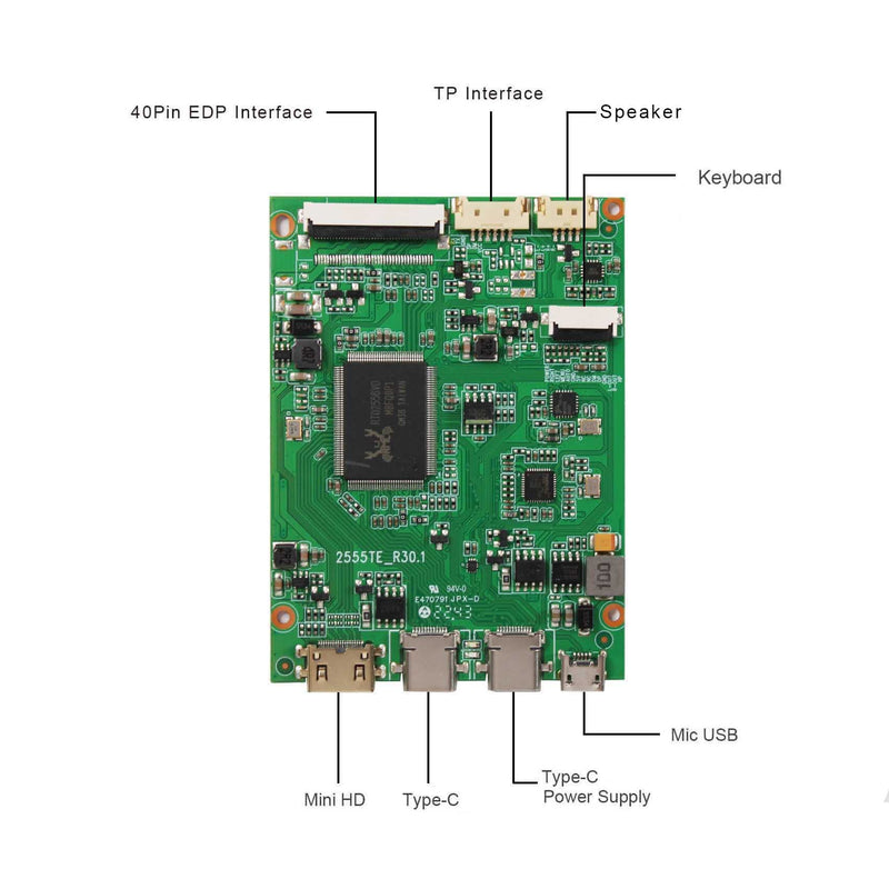 VSDISPLAY 9.7 Inch IPS LCD Screen 2048x1536 9.7'' LP097QX1/LTL097QL01/HQ097QX1 with Type-C Mini HD-MI LCD Controller Board VS-RTD2556HC-V2 9.7'' LCD with type-c mini HD-MI board VS-RTD2556HC-V2