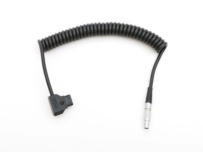 Male D-Tap to 0B 2pin Male Coiled Power Cable for Teradek,Bartech,Paralinx,Rtmotion