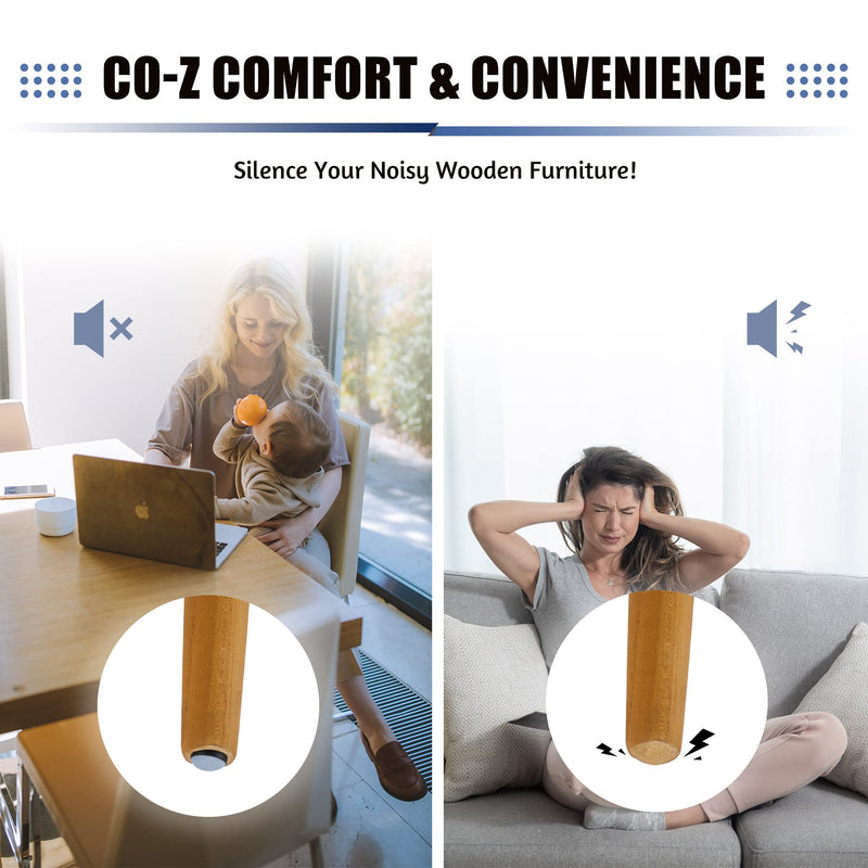 CO-Z Furniture Sliders 40 PCS, Nail on Chair Leg Floor Protectors for Hardwood Floors, Furniture Pads for Dining Chair Cabinet Table Legs, Chair Glide Moving Pads for Wooden Furniture, 0.75″ Dia