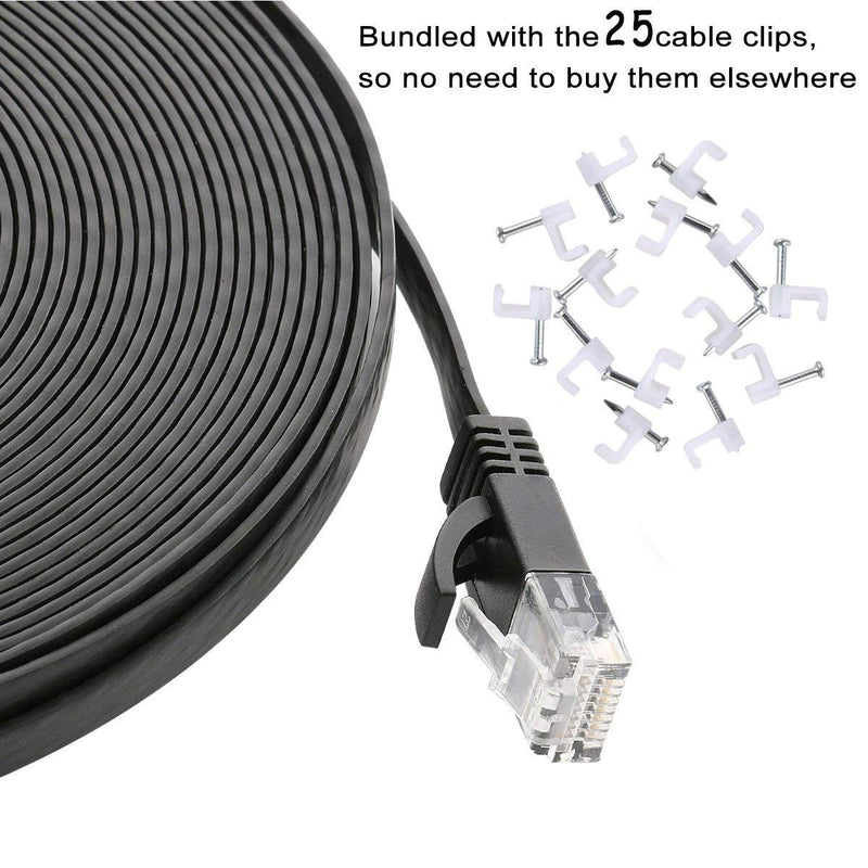 [AUSTRALIA] - Cat 6 Ethernet Cable - Flat Internet Network Cable - Cat6 Ethernet Patch Cable Short - Cat 6 Computer LAN Cable with Snagless RJ45 Connectors 6pack 10ft black 