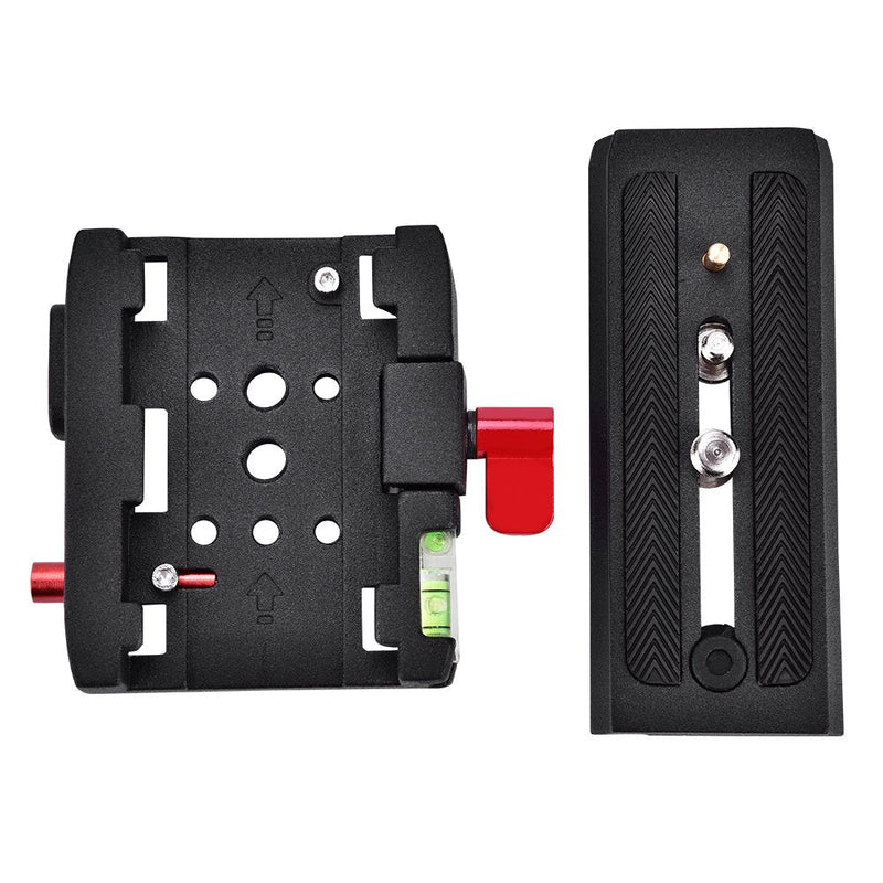 Quick Release Base Plate, Vbestlife Aluminium Alloy Camera Base Plate for Manfrotto 501, 500AH, 701HDV, 503HDV, Q5 and More, Black