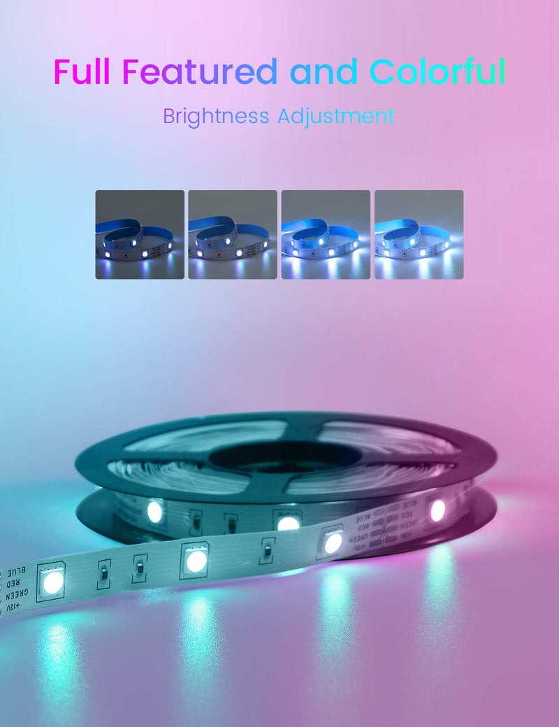 [AUSTRALIA] - LED Strip Lights, FOKOOS 16.4 Ft RGB Strip Light with 24 Keys IR Remote, LED Light can Flexible Color Changing for Home, Bedroom, Kitchen, Indoor DIY Decoration 