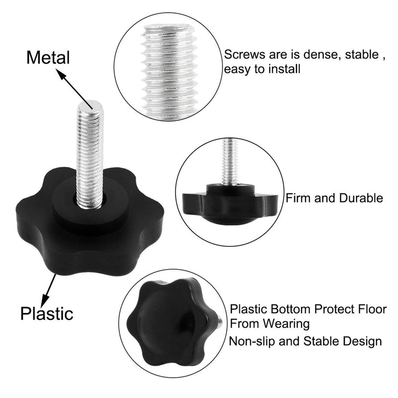 [AUSTRALIA] - 6 Pcs Clamping Screw Knob,Plastic Hex Clamping Hand Knob Gripandles Screw Knobs Quick Removal Handgrips Star Knob Male Thread（M10-1.5x30mm） M10-1.5x30mm 