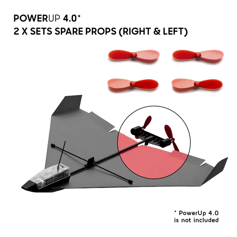 Spare Parts Kit for POWERUP 4.0 - Extra Parts for The POWERUP 4.0 Flying Smartphone-Powered Paper Plane Kit.