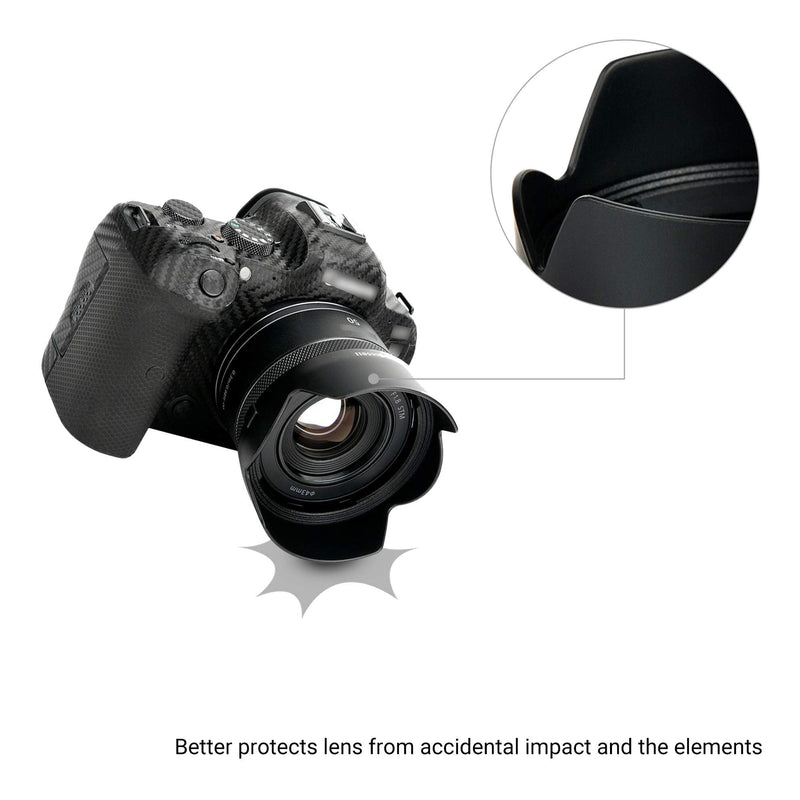 50mm Reversible Lens Hood Shade Fit for Canon RF 50mm f/1.8 STM Lens Replaces Canon ES-65B Hood Tulip Flower Design on Canon EOS R6 R5 RP R Cameras For Canon RF 50mm f1.8 STM Replaces ES-65B