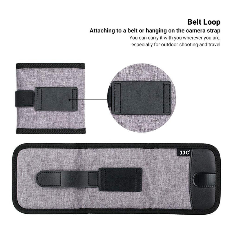 3 Pockets Camera Filter Case for Filter Up to 82mm (fits 82mm 72mm 67mm 62mm 58mm 55mm 52mm 49mm 46mm 43mm 40.5mm 37mm) with Microfiber Cleaning Cloth,Belt Loop Design Compact Lens Filter Pouch Wallet 3 Pockets