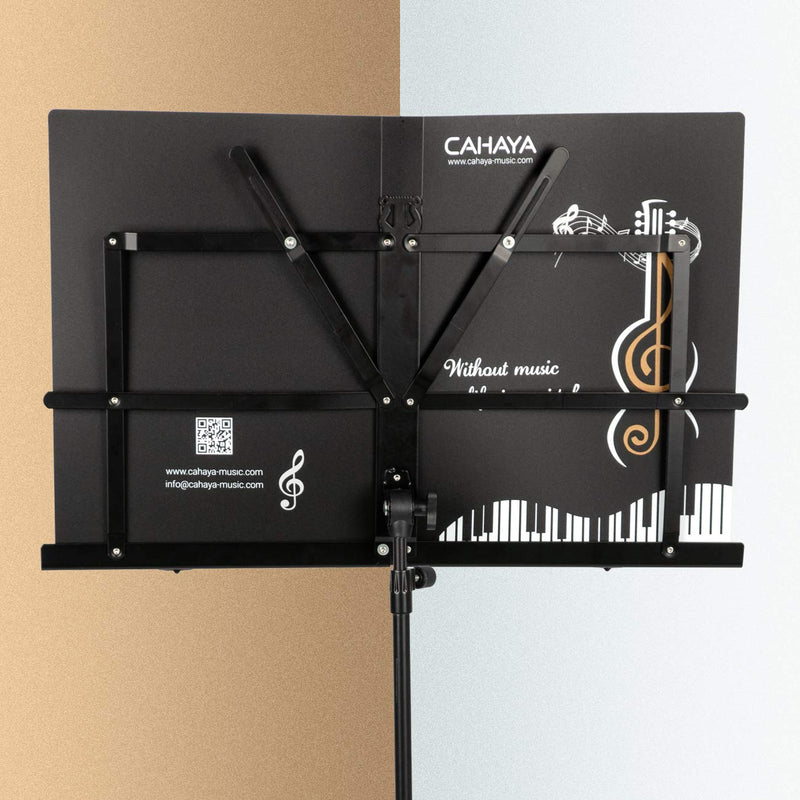 CAHAYA Sheet Music Folder Documents File Paper Storage Blank Sheet Organizer US Letter Size A4 Size 40 Pockets Black