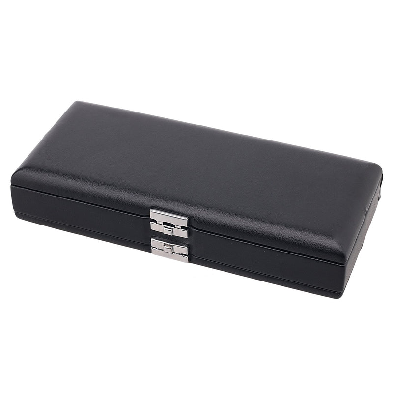 Oboe Reed Case Black PU Leather 2 Layers Reed Case for 40 Oboe Reeds Protect Against Moisture