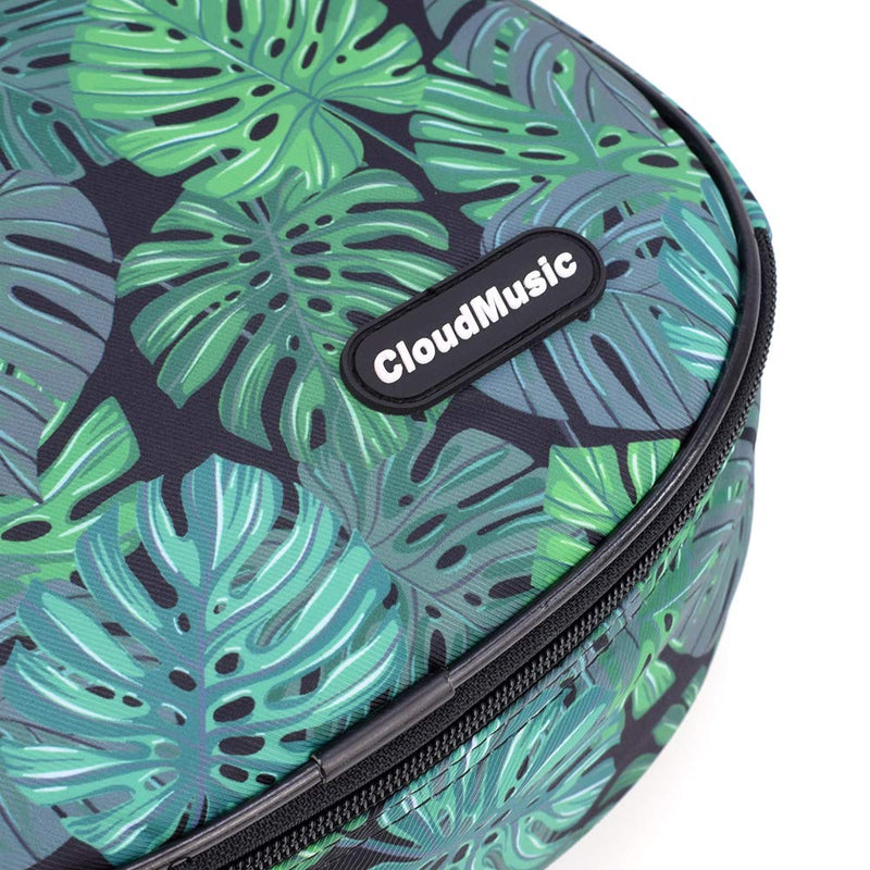 CLOUDMUSIC Ukulele Case Backpack Straps Bag For Soprano Concert 21 23 inch (Monstera,Concert) Monstera