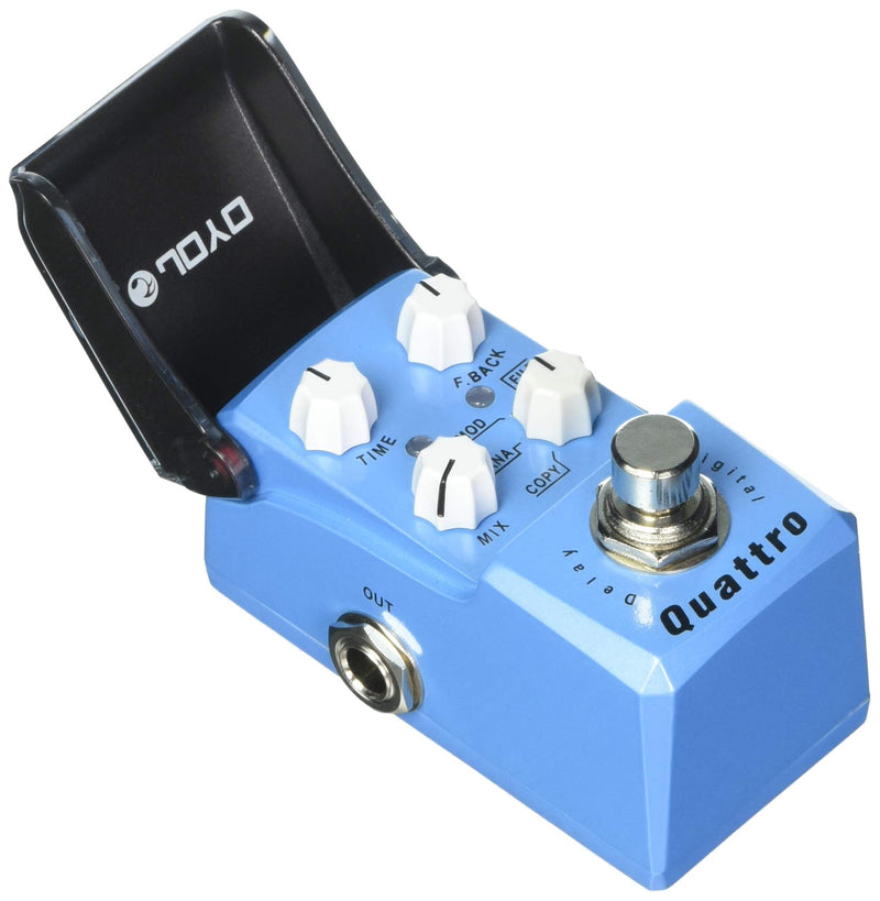 [AUSTRALIA] - JOYO JF-318 Quattro Digital Delay True Bypass Mini Pedal with 2 Patch Cables 