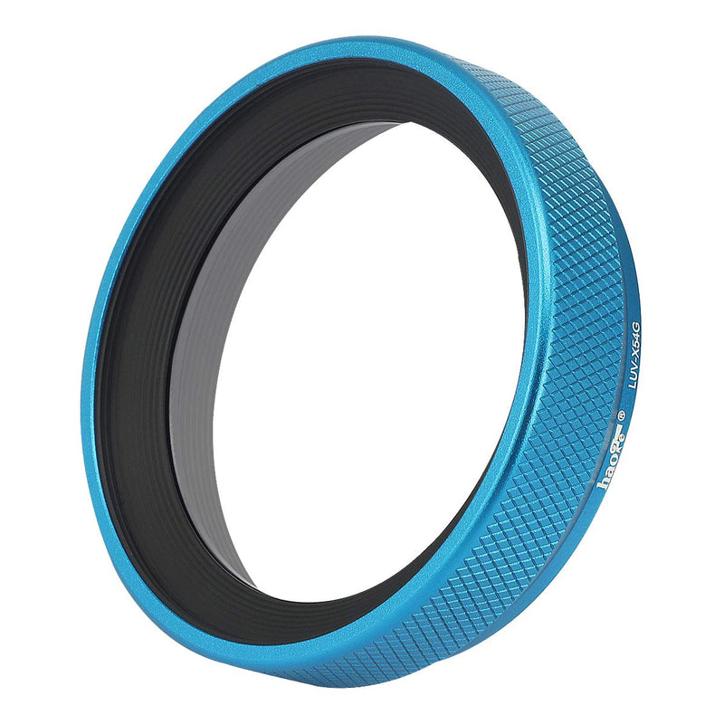 Haoge LUV-X54G Metal Lens Hood with MC UV Protection Multicoated Ultraviolet Lens Filter for Fujifilm Fuji X100V Camera Blue