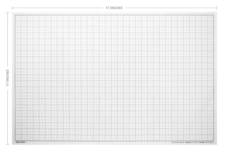 Koala Tools | Geometric Grid Transparency Sheets (Variety Pack of 4) - 11" x 17" | Overhead Projector and Light Box Transparencies - Tracing Film for Sketching & Drawing Geometric Grid - 11 x 17