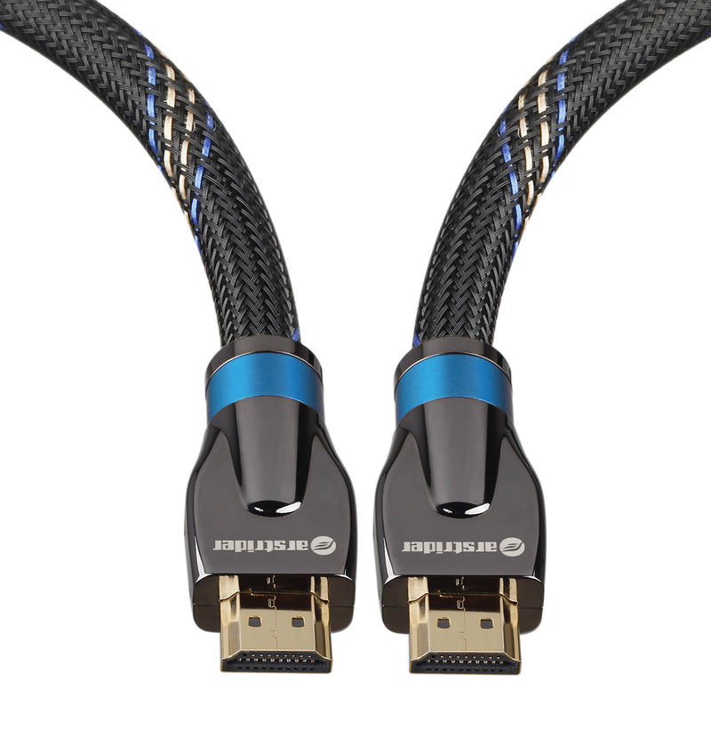 4K HDMI Cable/HDMI Cord 10ft - Ultra HD 4K Ready HDMI 2.0 (4K@60Hz 4:4:4) - High Speed 18Gbps - 26AWG Braided Cord-Ethernet /3D / HDR/ARC/CEC/HDCP 2.2 / CL3 by Farstrider 10 Feet Blue