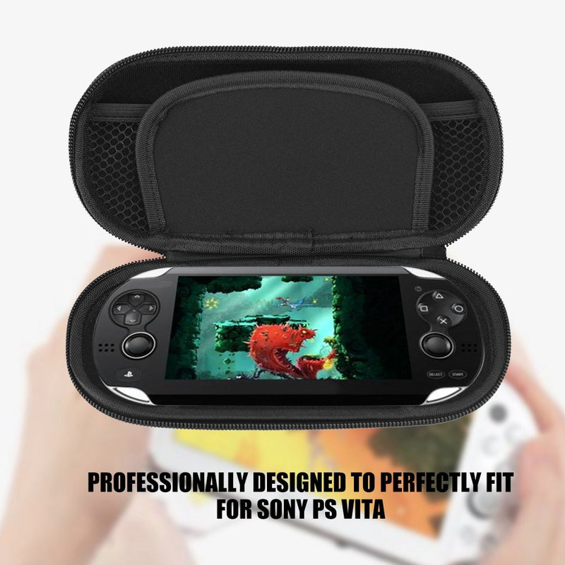 Fosa Protective Hard Carrying Case Cover Pouch Portable Travel Organizer Bag for Sony PS Vita, Shockproof Playstation Vita Travel Pouch(Black)