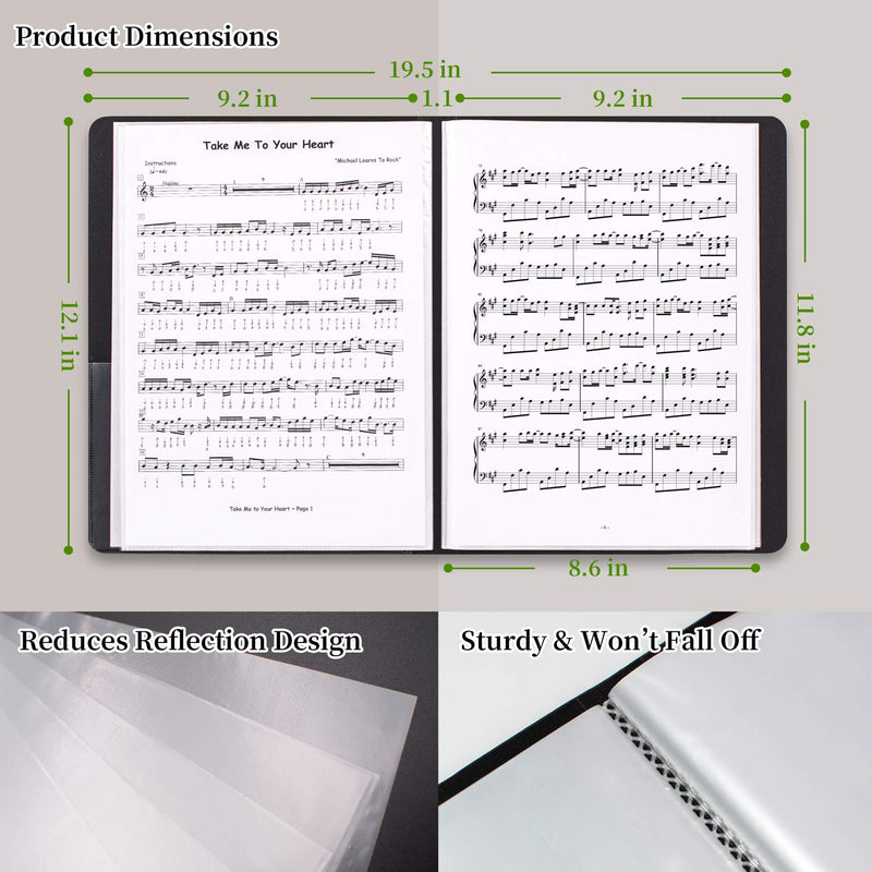 Sheet Music Folder File Paper Storage Sheet Organizer and Music sheet Page holder Music Book Clip