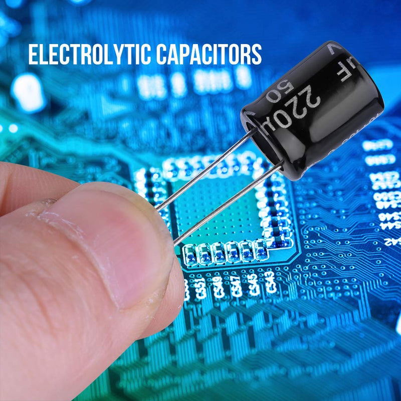Electrolytic Capacitors, 1000Pcs 36 Values General Purpose Assortment Kit with Storage Box Range 10V~50V 0.1uF to 1000uF