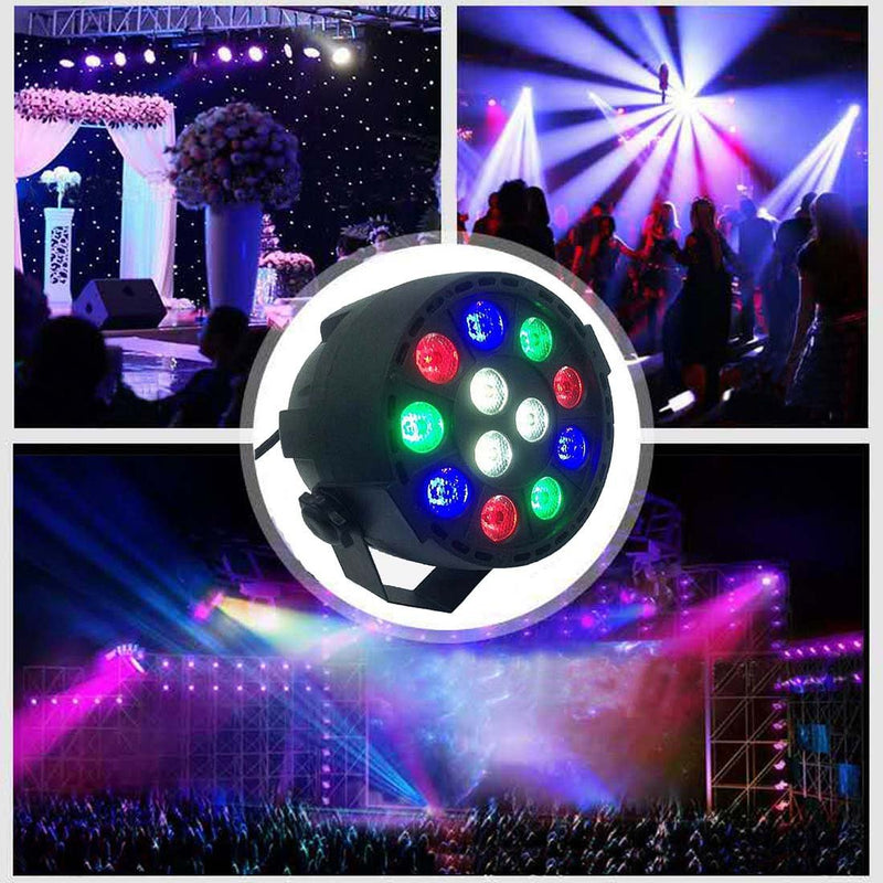 [AUSTRALIA] - Stage Lights, SAHAUHY RGBW Led Dj Lights, 8 Channel Led Uplights Remote Control with Sound Activated,Led Par Light Compatible with DMX for Bar Club Party Wedding(1 Packs) 