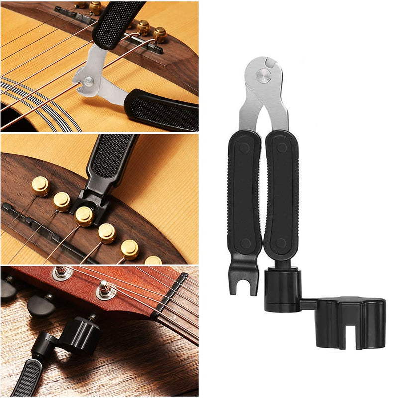 Guitar Accessories Kit, FOVERN1 72 PCS Guitar Tools Set Including Guitar Picks, Capo,Tuner, Guitar Strings, 3 in 1String Winder,Bridge Pins, 6 String Bone Bridge Saddle and Nut,Finger Picks