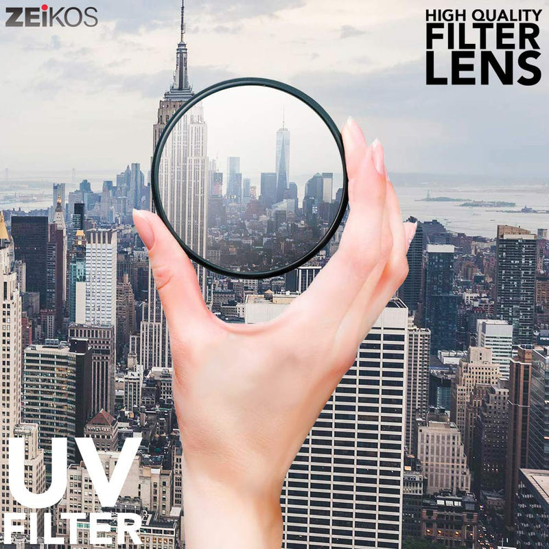 67MM Zeikos Photo Professional Photography Filter Kit (UV, CPL Polarizer, FLD) for Camera Lens with 67MM Filter Thread + Filter Pouch with Miracle Fiber Cloth (ZE-FLK67)