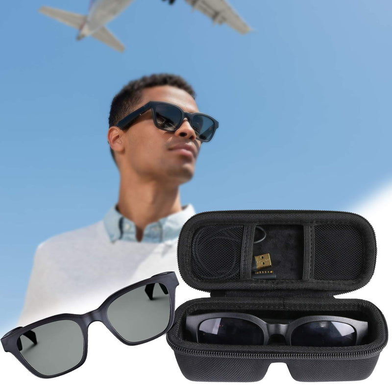 Aenllosi Storage Organizer Hard Case Compatible with Bose Frames Alto/Rondo/Tenor/Soprano Sunglasses (Black) Black