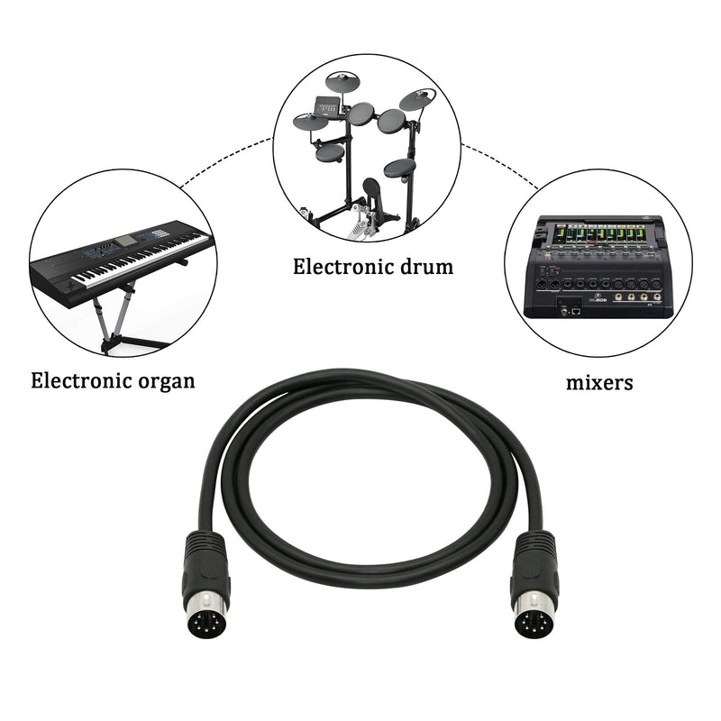 [AUSTRALIA] - CERRXIAN 1m Din 7Pins Male to Male Speaker Audio System Signal Control Cable 