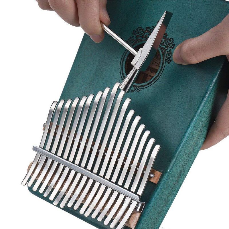 TREELF 17-key Kalimba Portable Thumb Piano Wood Body Musical Instrument Great gifts for Kalimba lovers kids and beginners (blue) blue