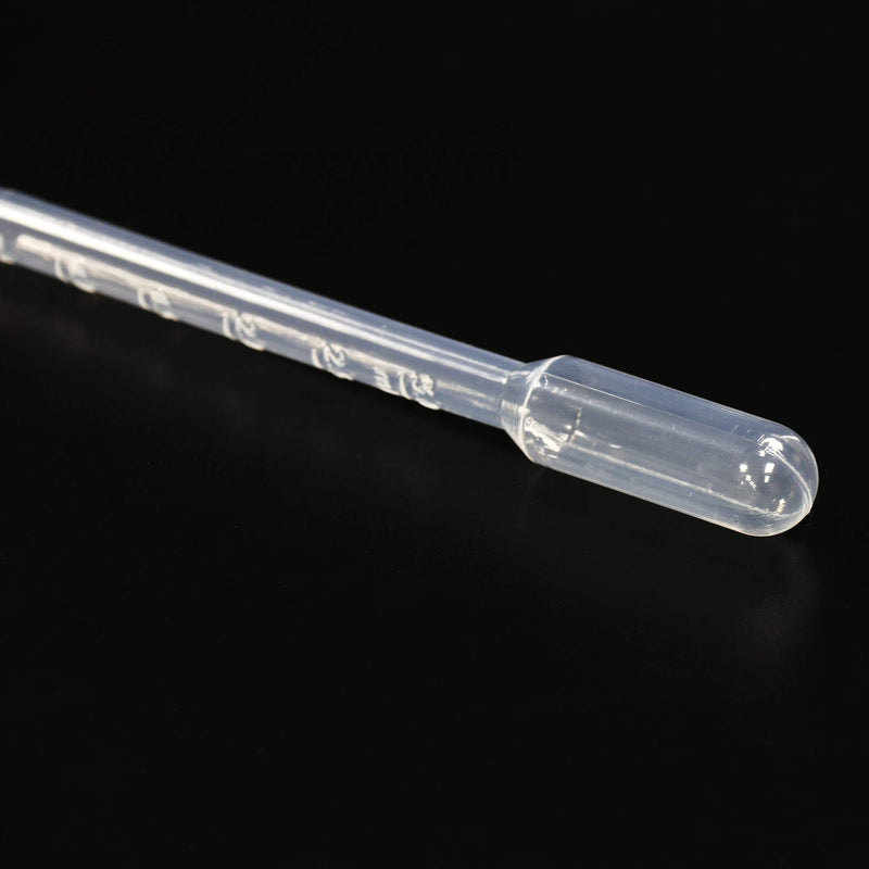 ULAB Sterile Transfer Pipettes, Essential Oils Pipettes Vol. 7ml, 3ml Graduated, 0.5ml Graduation Interval, 155mm Long, Low-Density Polyethylene Material, Individual Peel-Pack, Pack of 100, UTP1014 Vol.7ml, 100pcs, Individual Peel-Pack
