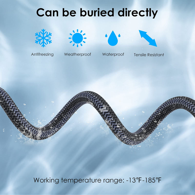 [AUSTRALIA] - Ciwoda Cat 8 Ethernet Cable 25ft, Outdoor, Indoor Nylon Braided Cat 8 Cable, Heavy Duty 26AWG 40Gbps, 2000MHz, S/FTP Patch Cord for Xbox, POE, PS5, Router 25Feet 