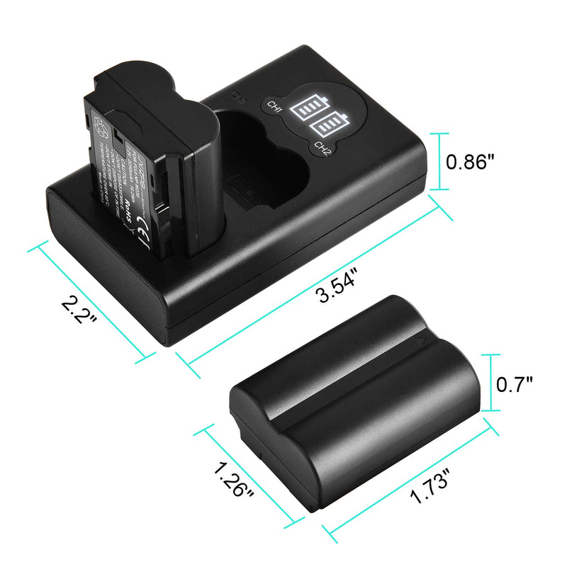 JYJZPB NP-W235 2250mAh Replacement Battery for Fujifilm, 2-Pack Camera Batteries with Battery Charger for Fujifilm X-T4