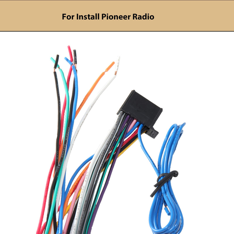 [AUSTRALIA] - RED WOLF Car Stereo Pionner Wire Harness Adapter Connector Compatible with Ford F150 Escape Focus 2004-2013, Lincoln 2006-2010 Town Car for Pionner Radio CD Player Receiver Amplifier/SWC Cable Plug 