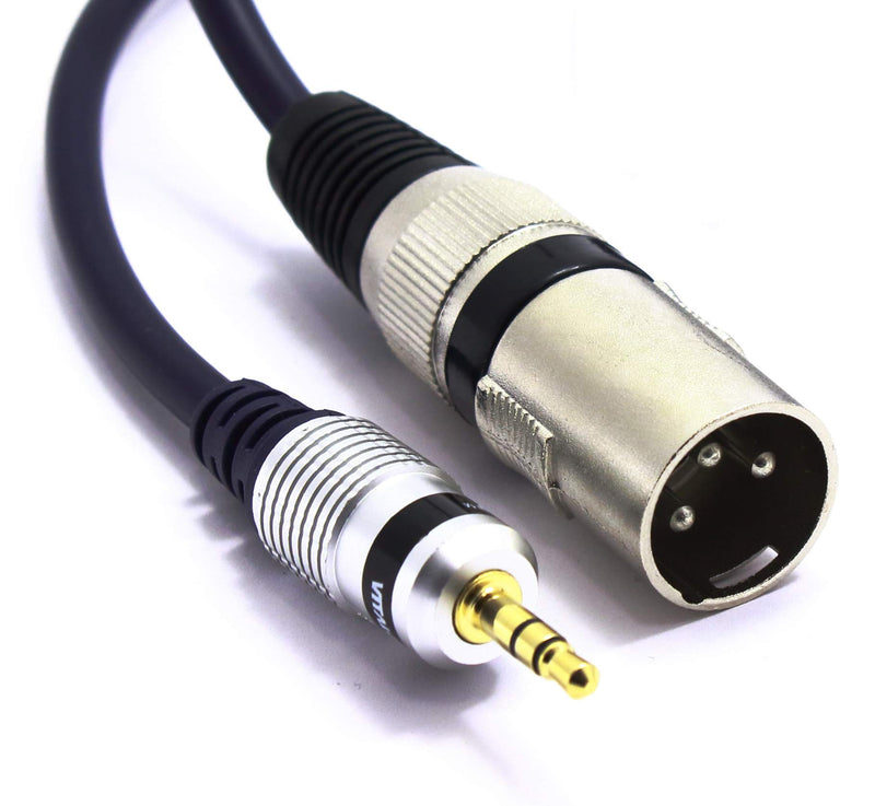 XLR Male to Mini Jack 3.5 Mono Cable 3m Vitalco 3 Pin Microphone to TRS 1/8 Inch Lead