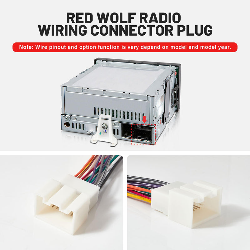 [AUSTRALIA] - RED WOLF Stereo Wiring Harness Pre-Installed Wire Connectors Compatible with Ford 1999-2006 Ranger Explorer, 1998-2005 Lincoln Mercury Stereo Wire Cable Plug Install Aftermarket CD Player Receiver 