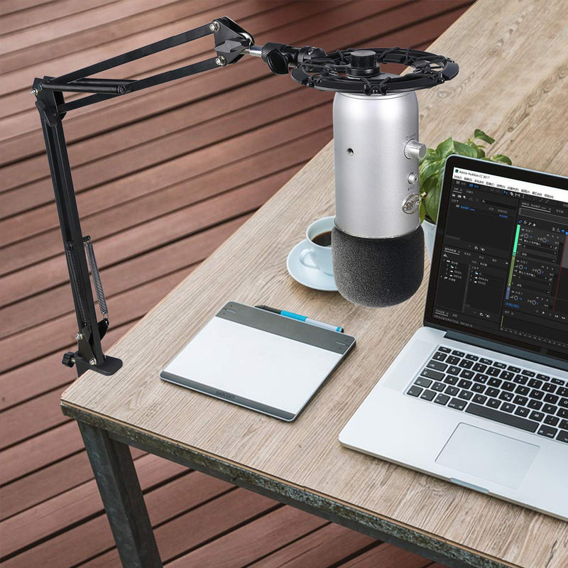 [AUSTRALIA] - Microphone Boom Arm Stand - Heavy Duty Mic Stand for Microphones, Swivel Mount Compatible with Shock Mounts by YOUSHARES 