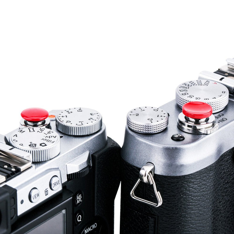 [AUSTRALIA] - 2 Pack JJC Camera Soft Shutter Release Button for Fuji Fujifilm X-T3 X-T4 X-T2 X-T30 X-T20 X-T10 X-PRO3 X-PRO2 X100V X100F X-E4 X-E3 Sony DSC-RX1R II RX10 IV III Lecia M10 M9 M8 Nikon Df F3 and More Red 