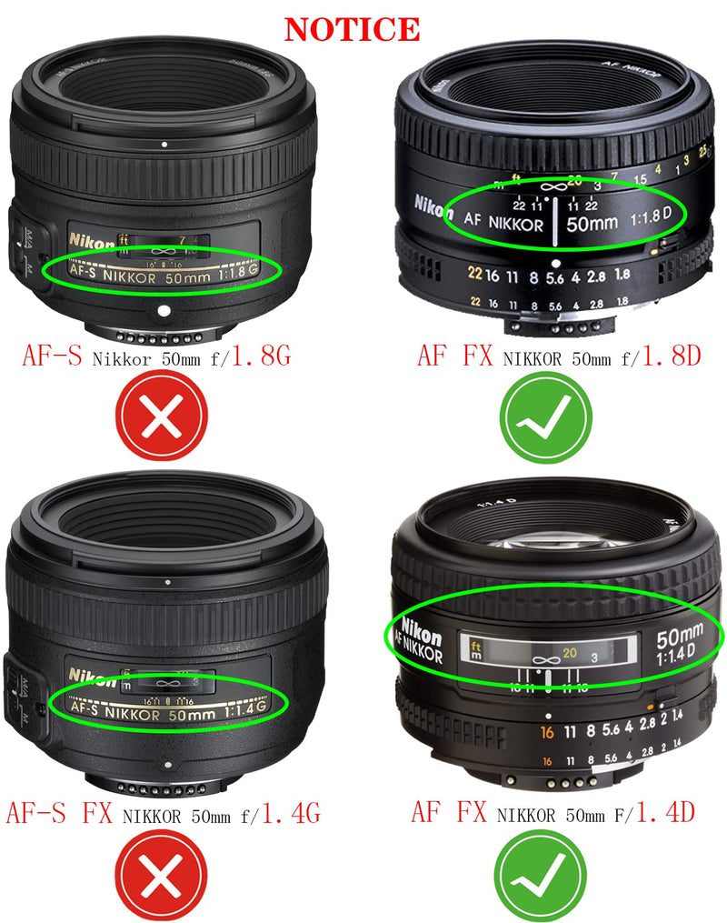 52mm Lens Cap Compatible for Nikon AF(Not for AF-S) Nikkor 50mm f/1.8D,AF(Not for AF-S) Nikkor 50mm f/1.4D,HUIPUXIANG[2 Pack]