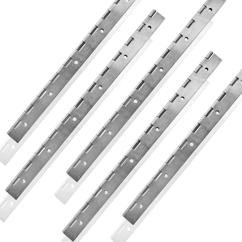 [AUSTRALIA] - EPHECH 4PCS 12Inch Stainless Steel 304 Continuous & Piano Hinges, Heavy Duty Nickle Continuous Hinge Piano Boat Hinges, 0.04" Thickness Folding Cabinet Door Butt Hinge Silver 