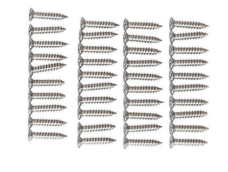 SamIdea 10-Pack Silver Tone Stainless Steel Straight Support Shelf Bracket,4 Install Holes,with SUS304 Stainless Steel Screws