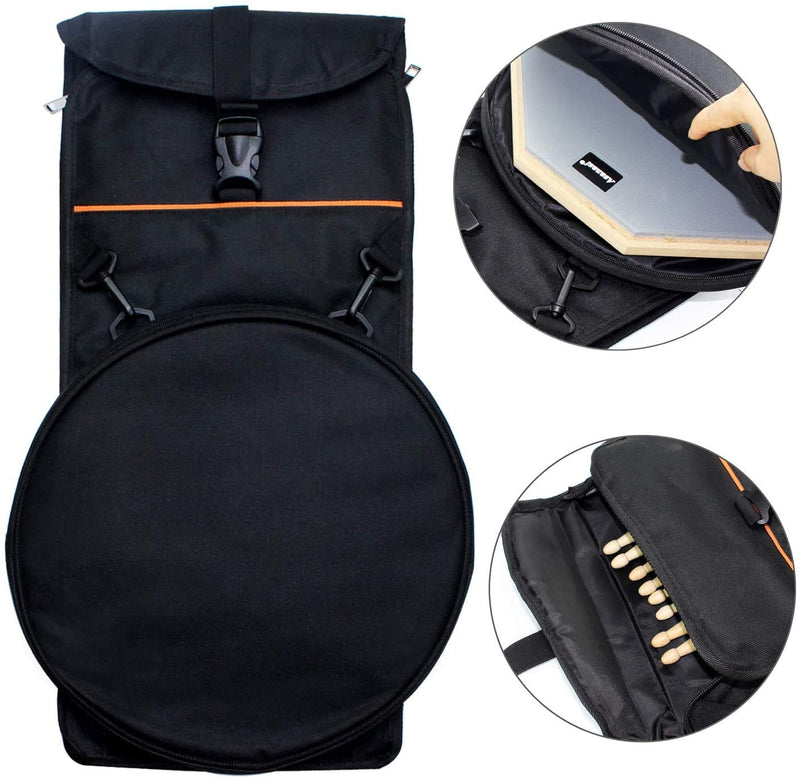WeiMeet Drum Pad Storage Bags Dumb Drum Bags Backpacks Carrying Cases Shoulder Bags for 12 Inches and 8 Inches Drum Pads Drum Set Accessories
