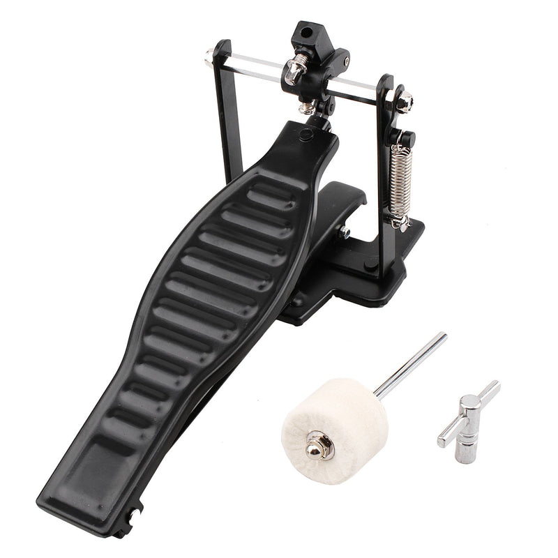 Drums Pedal Black Aluminum Alloy Children Rack Drums Pedal Set with Drum Beater Stick & Drum Key